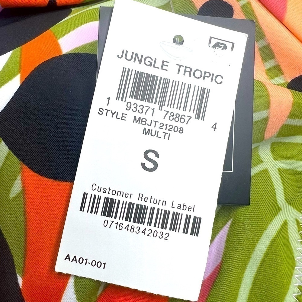 Bar III Jungle Tropic Printed Ring One-Piece Swimsuit - Picture 10 of 12